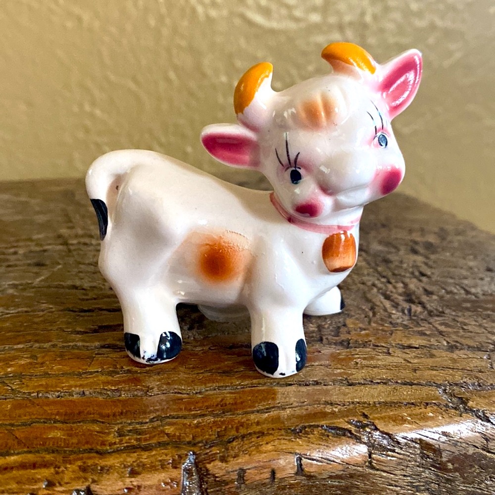 🐂Vintage🐂Cow Creamer & Salt & Pepper Shaker Set - Picture 7 of 11